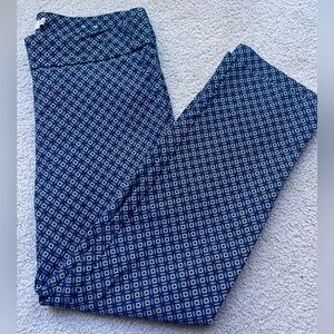 Dalia Navy and White Patterned Pants